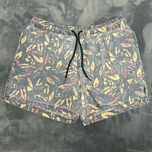 Pull & Bear Swim shorts 5” size medium pre faded jungle design